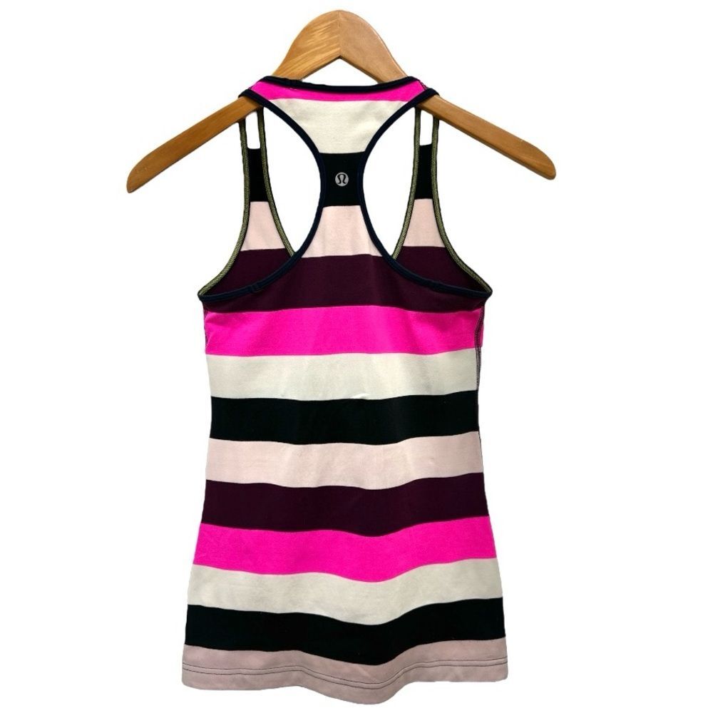 Lululemon Cool Racerback Bright Colorful Striped Tank Top Size 4?